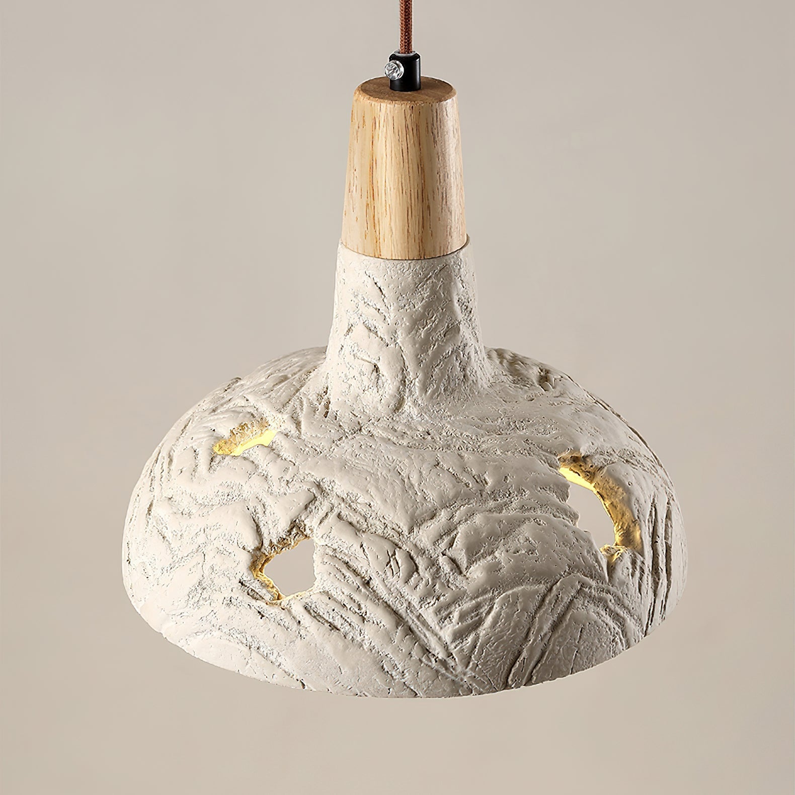Ormarion Nordic Art Carve Cement Pendant Lamp-Neutral Decor