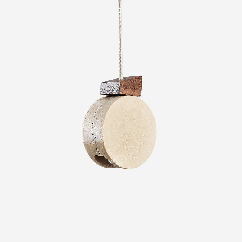 Ritta  Pendant Light Geometry Travertine