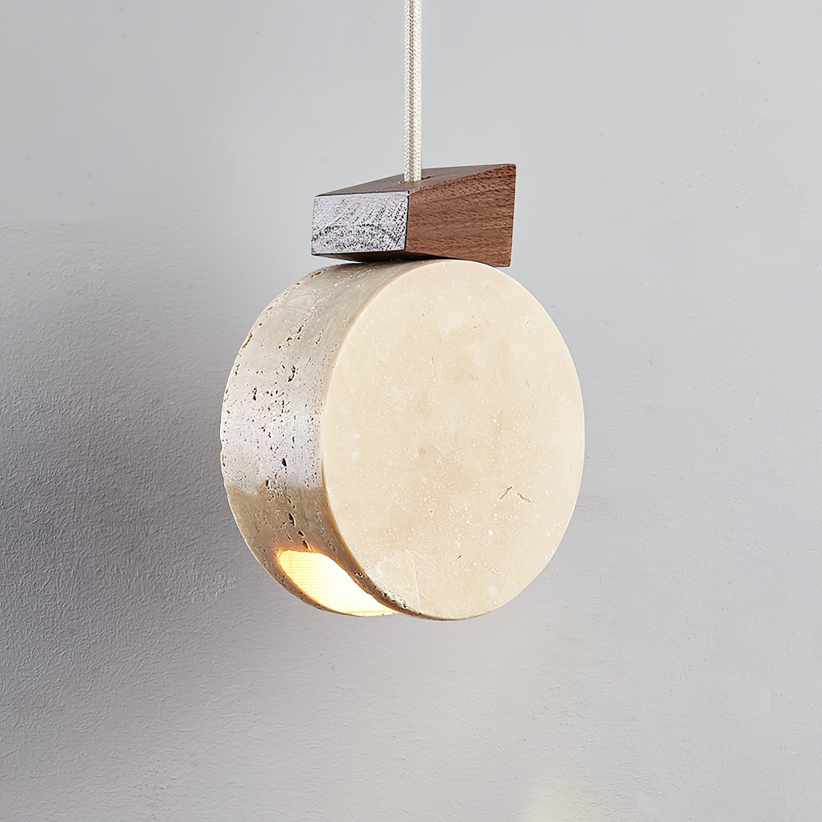 Ritta  Pendant Light Geometry Travertine