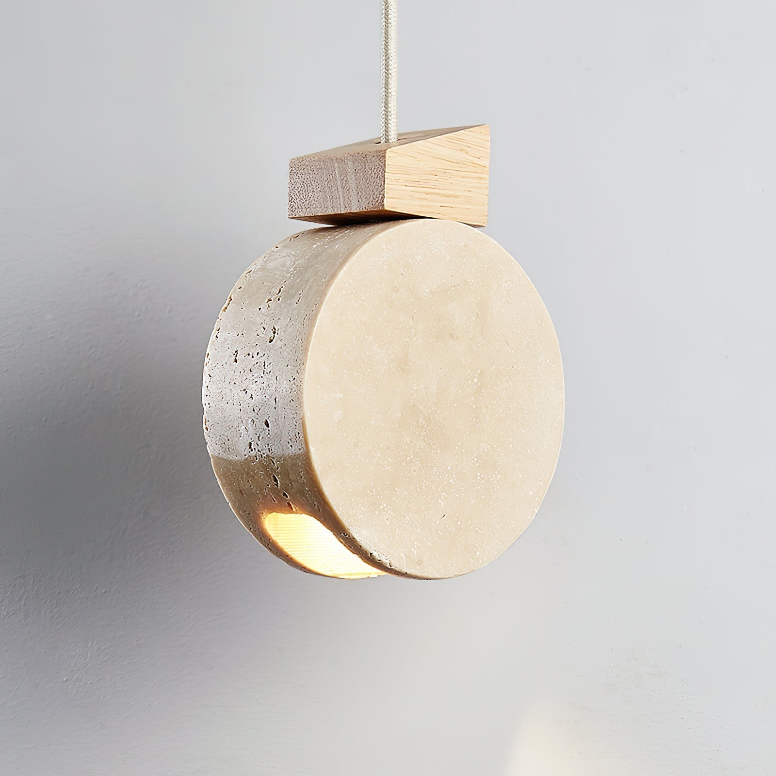 Ritta  Pendant Light Geometry Travertine