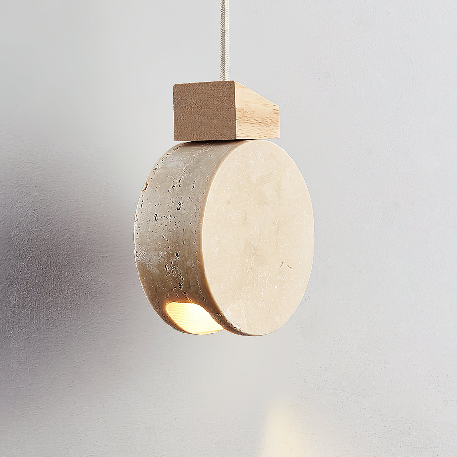 Ritta  Pendant Light Geometry Travertine
