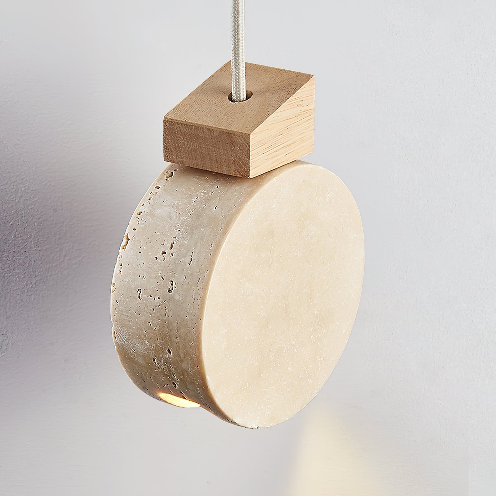 Ritta  Pendant Light Geometry Travertine