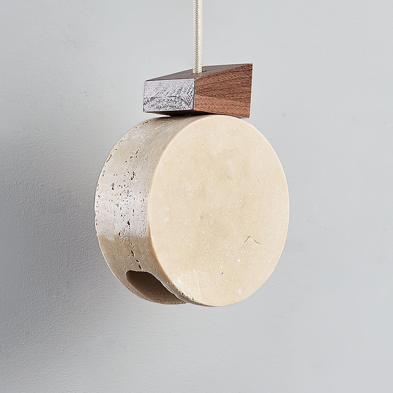 Ritta  Pendant Light Geometry Travertine