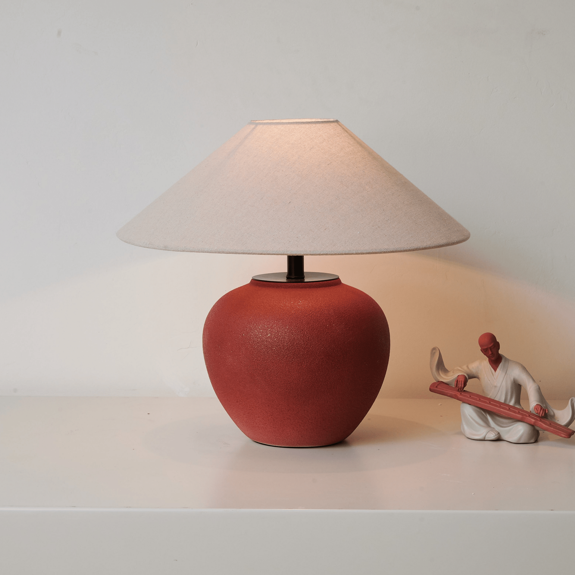 Kiara Minimalist Ceramics Table Lamp-Neutral Decor