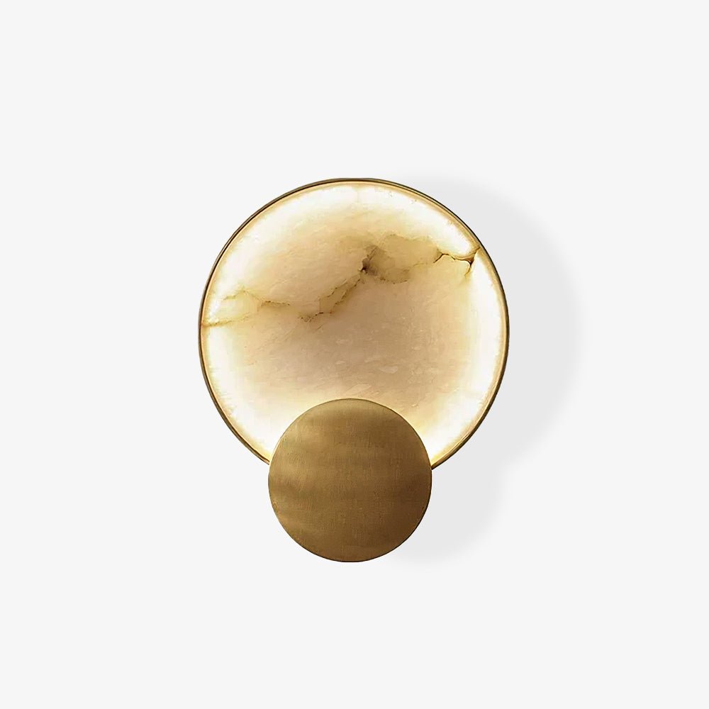 Myvelarae Circular Alabaster Wall Light-Neutral Decor