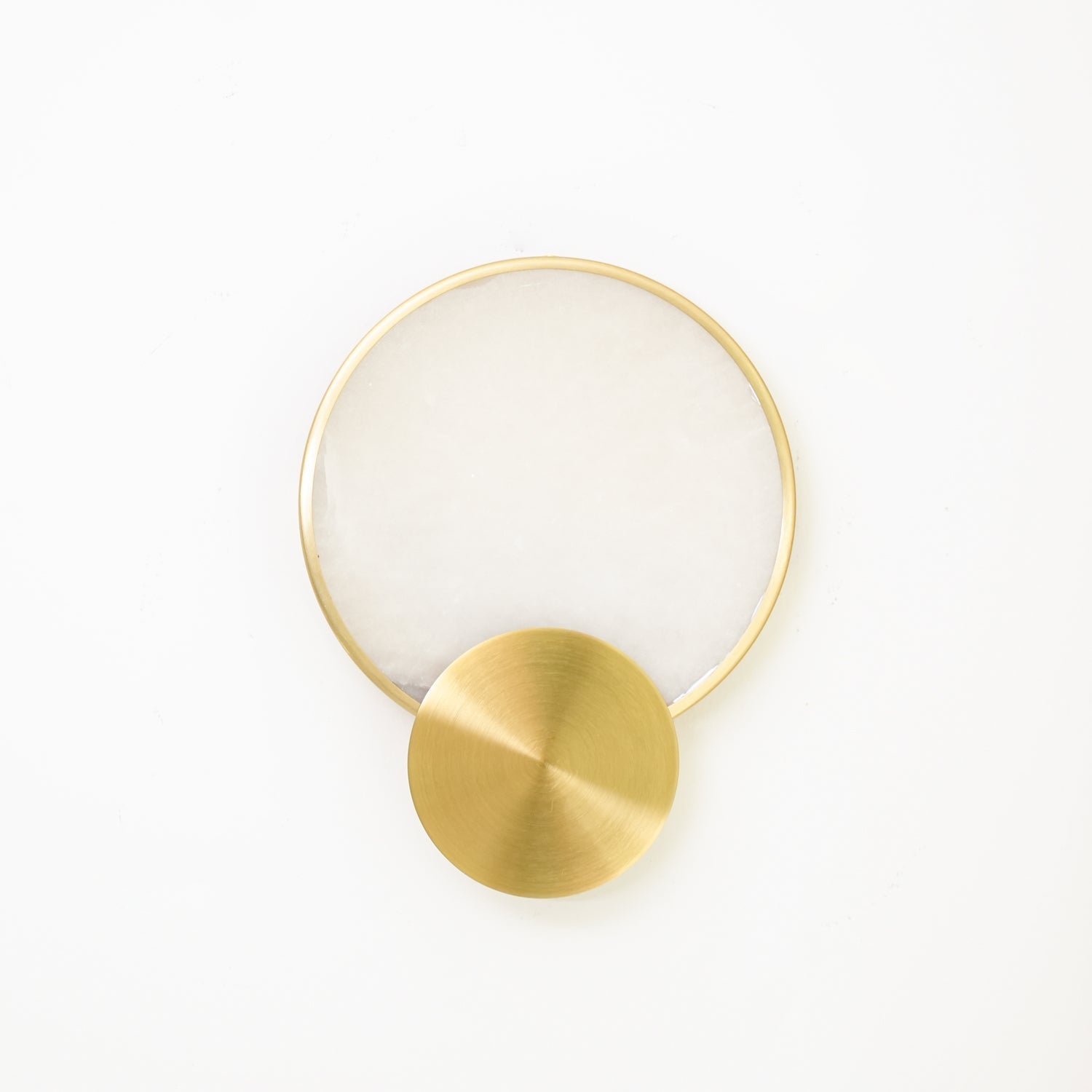 Myvelarae Circular Alabaster Wall Light-Neutral Decor