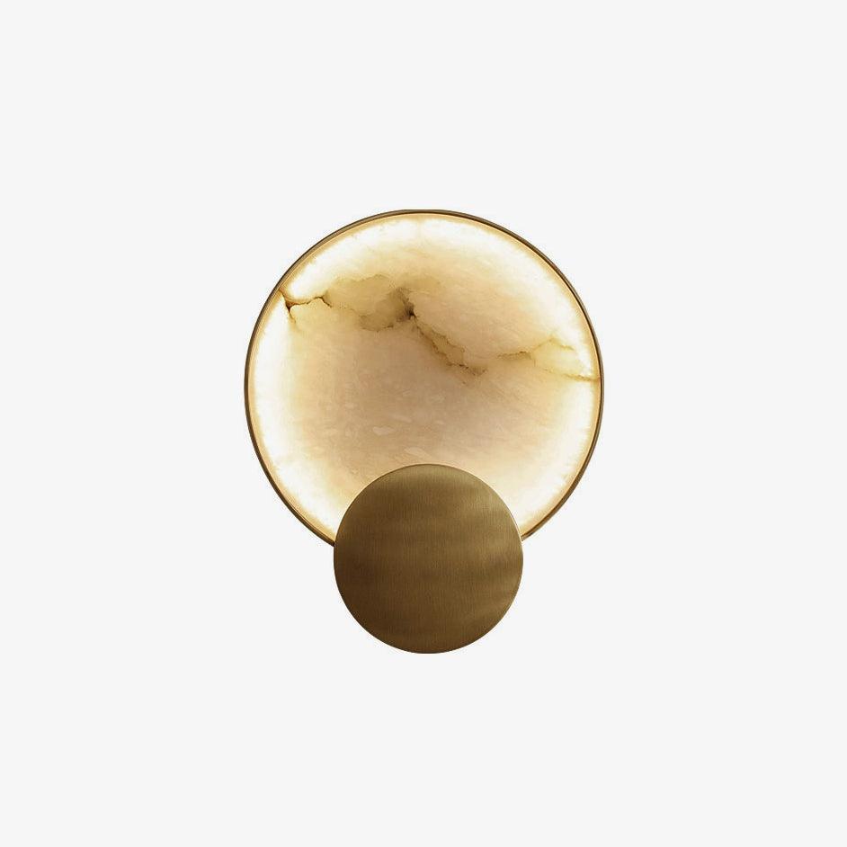 Myvelarae Circular Alabaster Wall Light-Neutral Decor