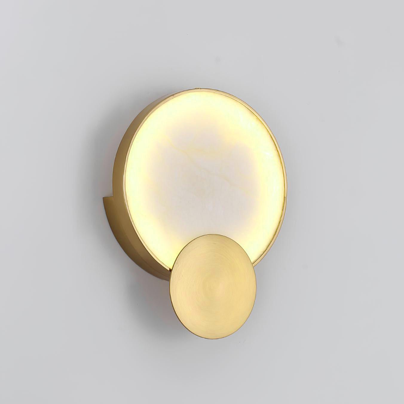 Myvelarae Circular Alabaster Wall Light-Neutral Decor