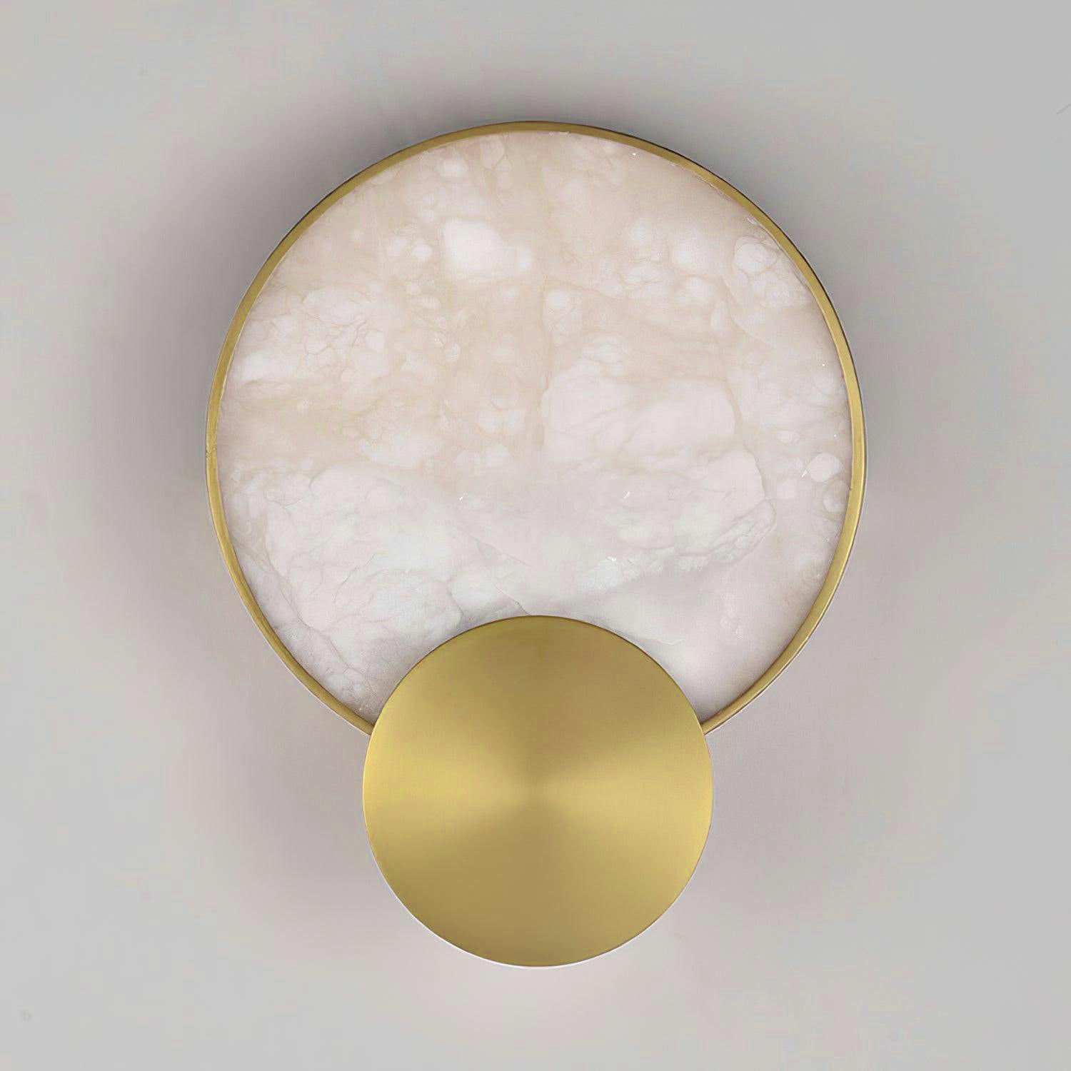 Myvelarae Circular Alabaster Wall Light-Neutral Decor
