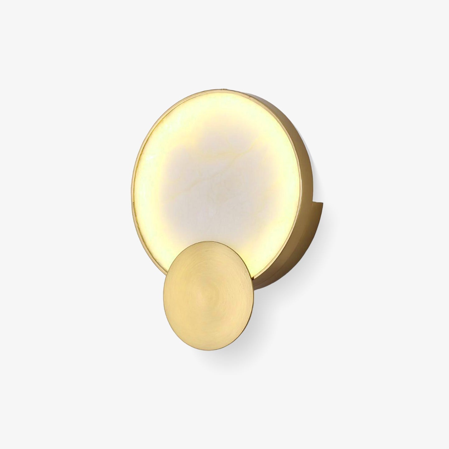 Myvelarae Circular Alabaster Wall Light-Neutral Decor
