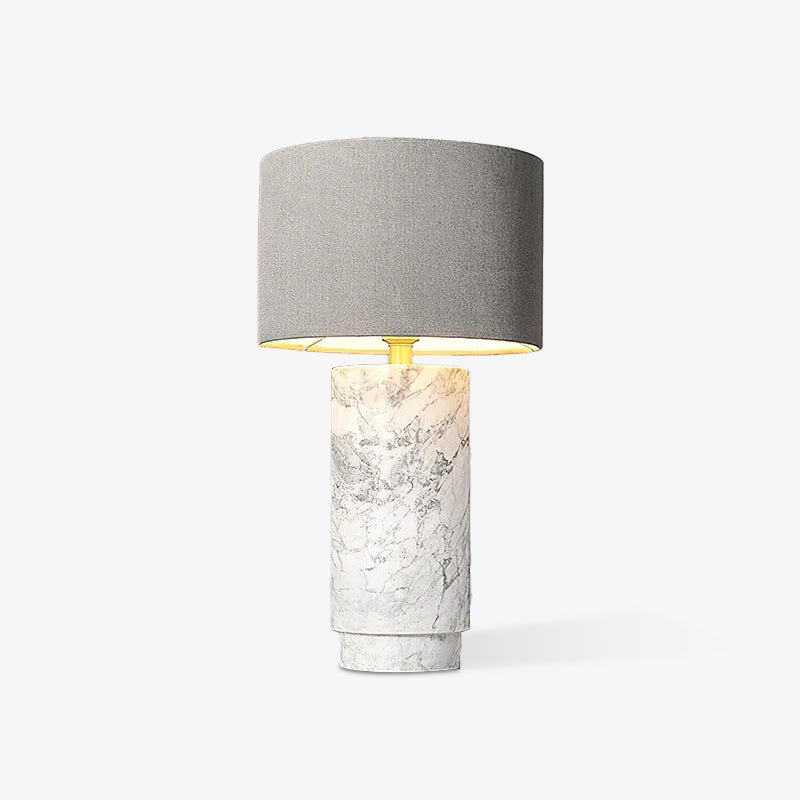Xavi Marble Fabric Table Lamp-Neutral Decor