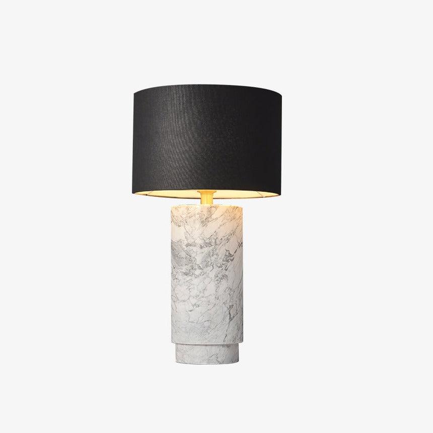 Xavi Marble Fabric Table Lamp-Neutral Decor