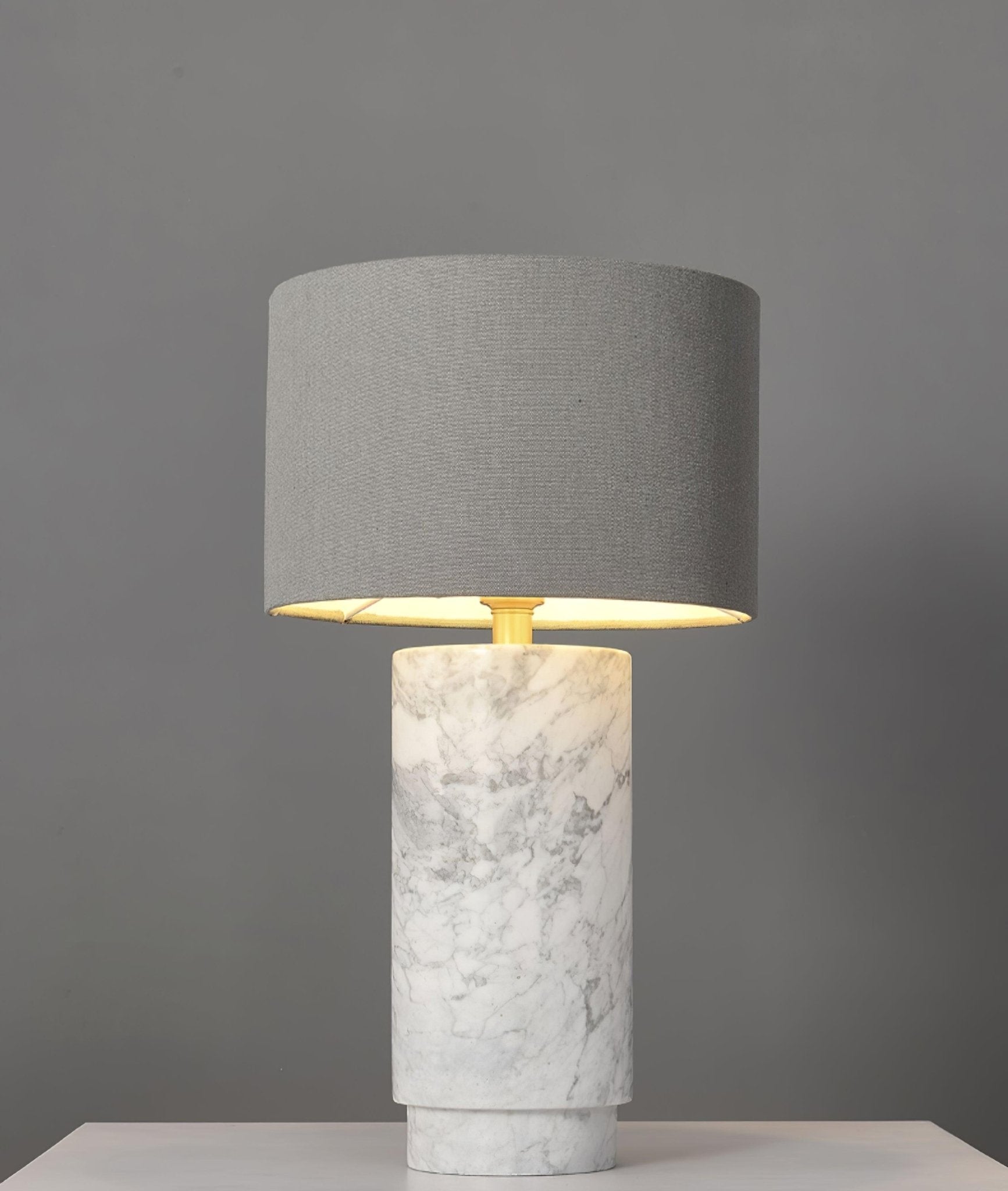 Xavi Marble Fabric Table Lamp-Neutral Decor