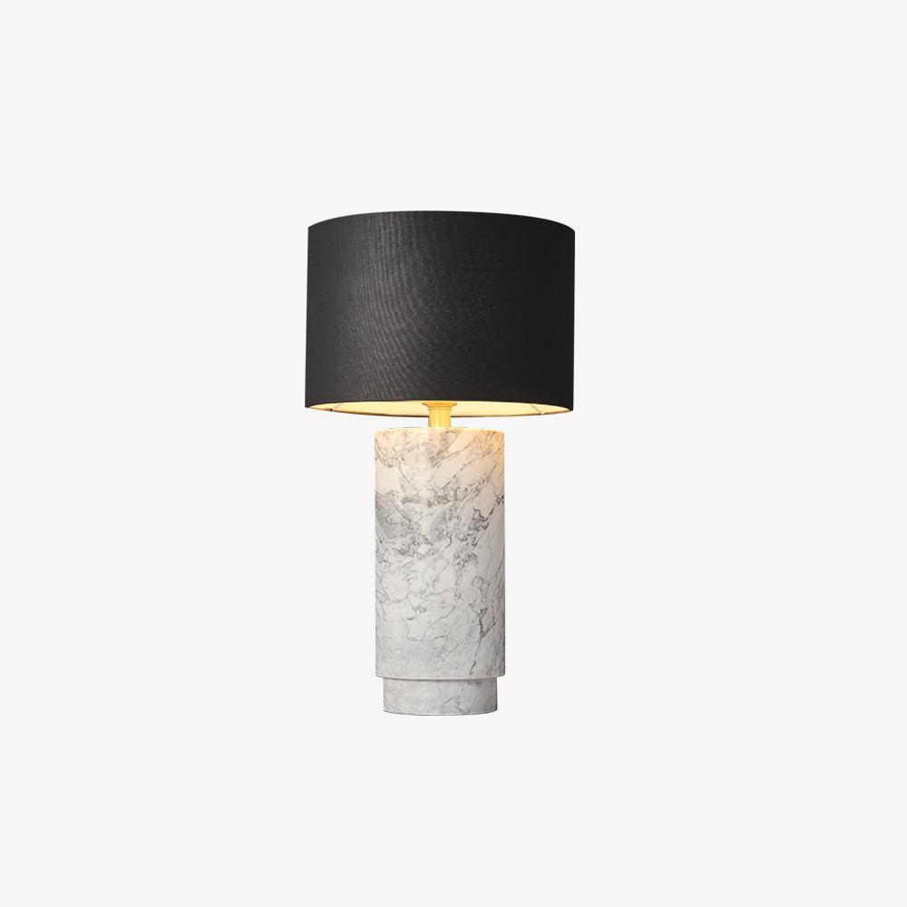 Xavi Marble Fabric Table Lamp-Neutral Decor