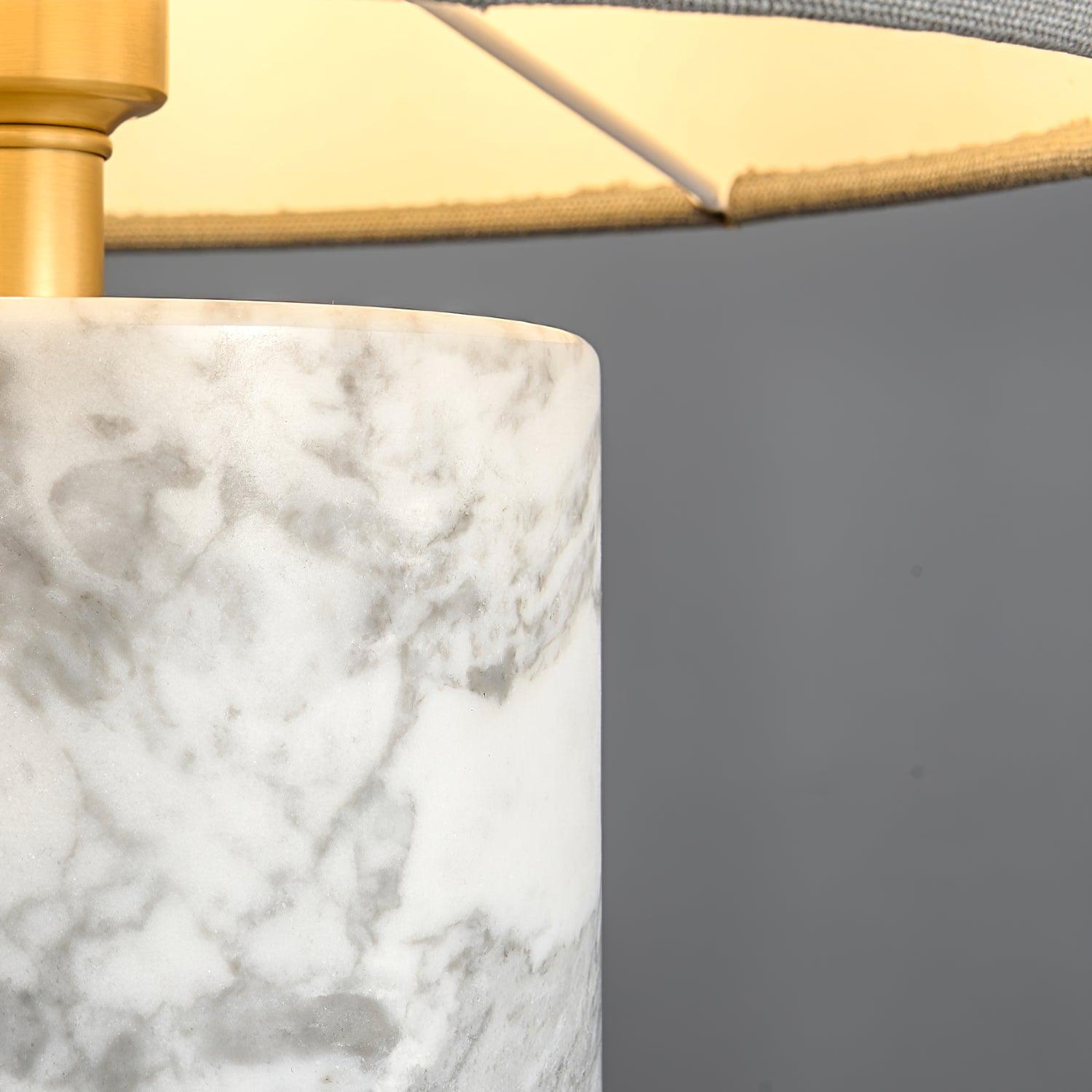 Xavi Marble Fabric Table Lamp-Neutral Decor