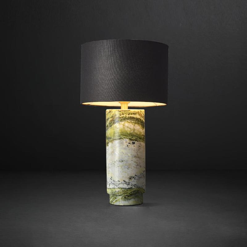 Xavi Marble Fabric Table Lamp-Neutral Decor