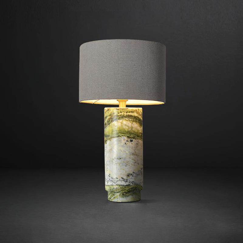 Xavi Marble Fabric Table Lamp-Neutral Decor