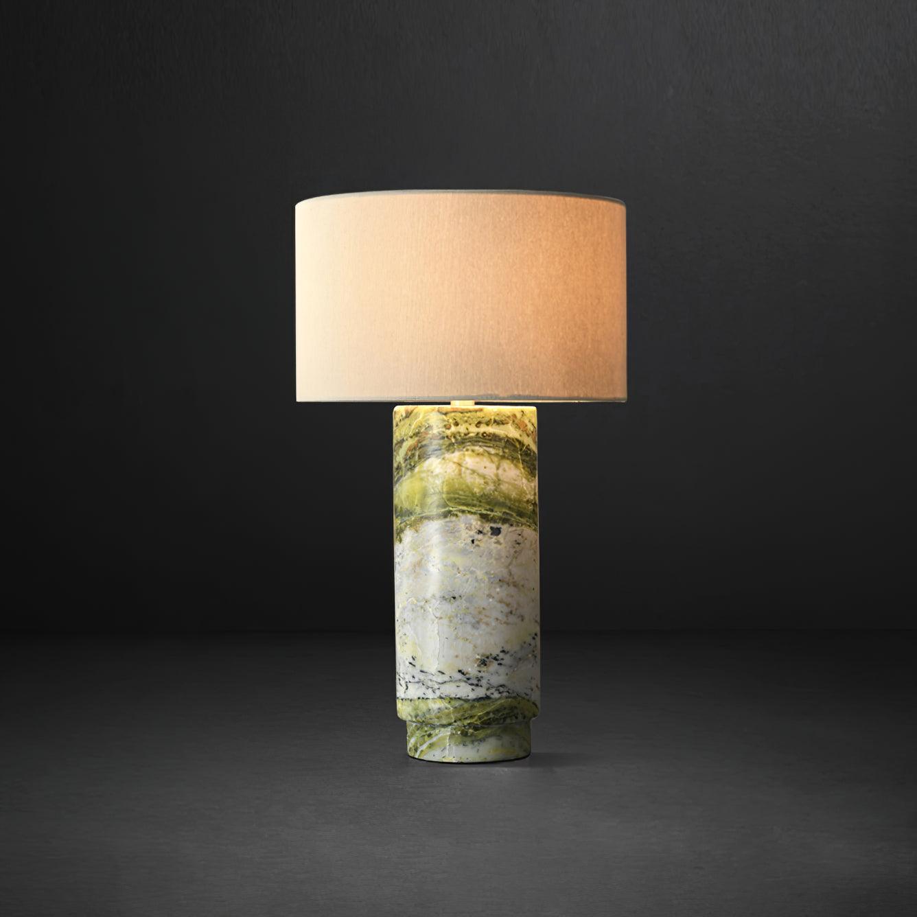 Xavi Marble Fabric Table Lamp-Neutral Decor
