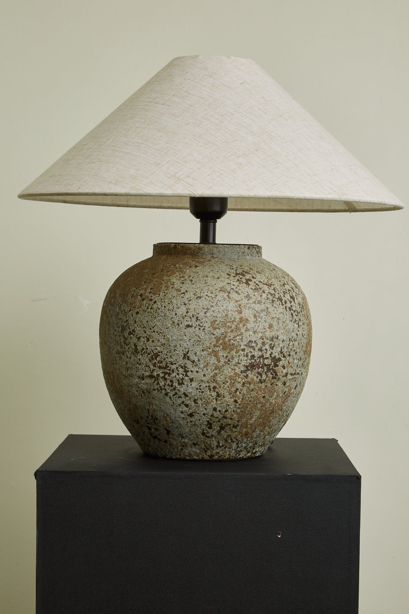 Wells Rustic Ceramic Table Lamp-Neutral Decor
