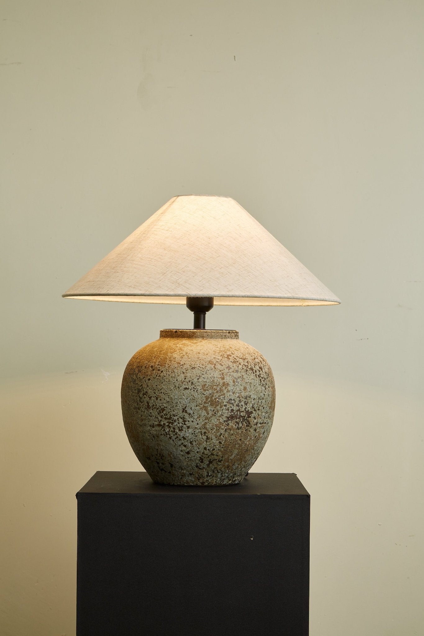 Wells Rustic Ceramic Table Lamp-Neutral Decor