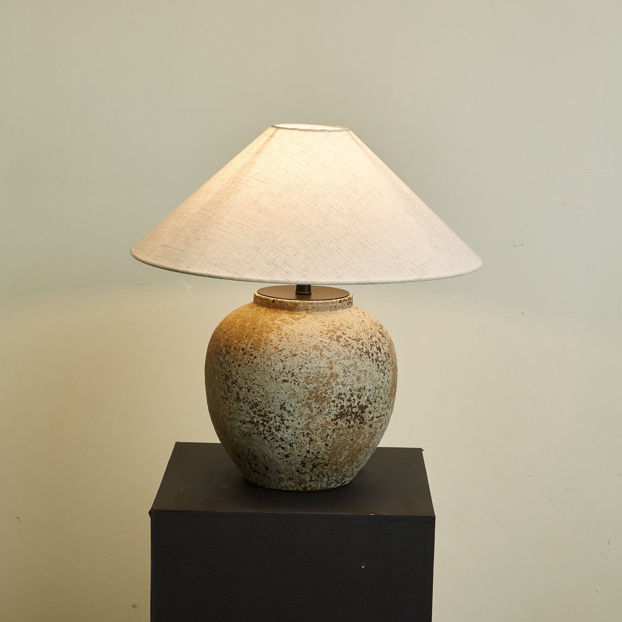 Wells Rustic Ceramic Table Lamp-Neutral Decor