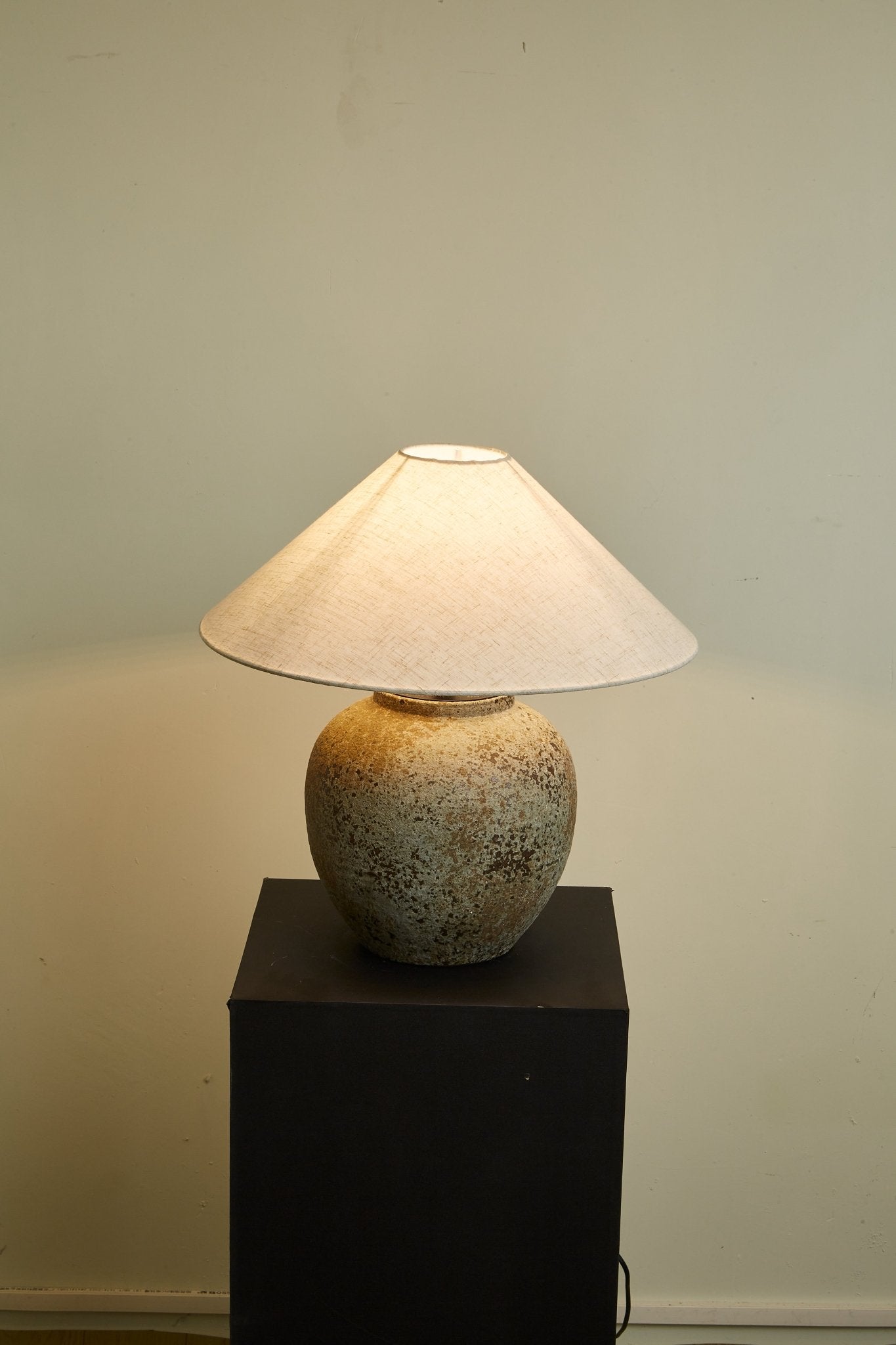 Wells Rustic Ceramic Table Lamp-Neutral Decor