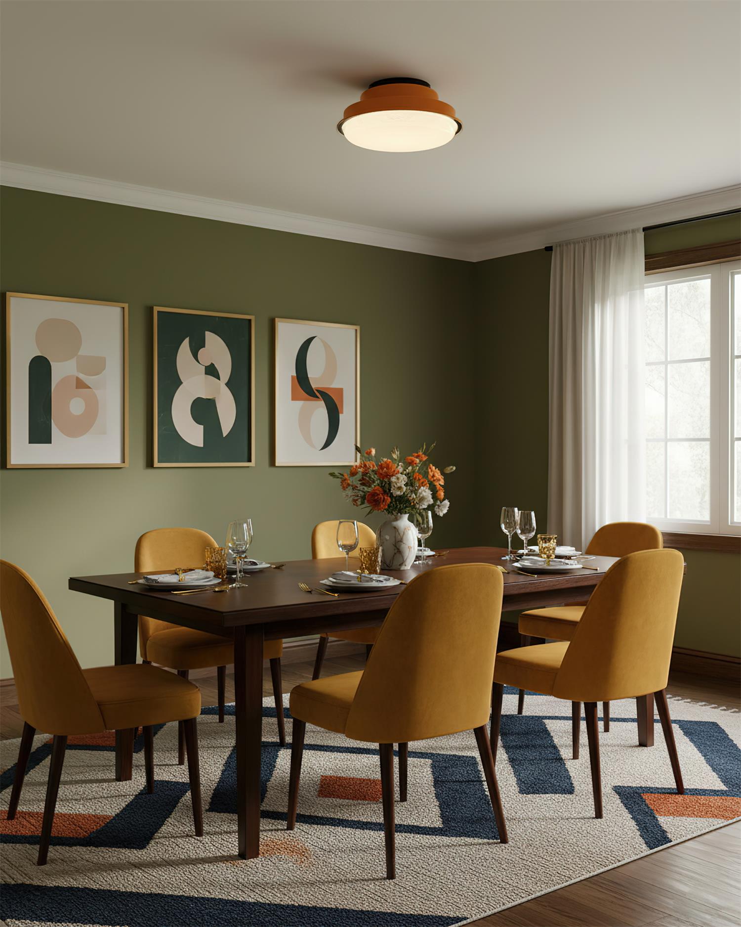 Tavian Flush Mount Ceiling Lamp