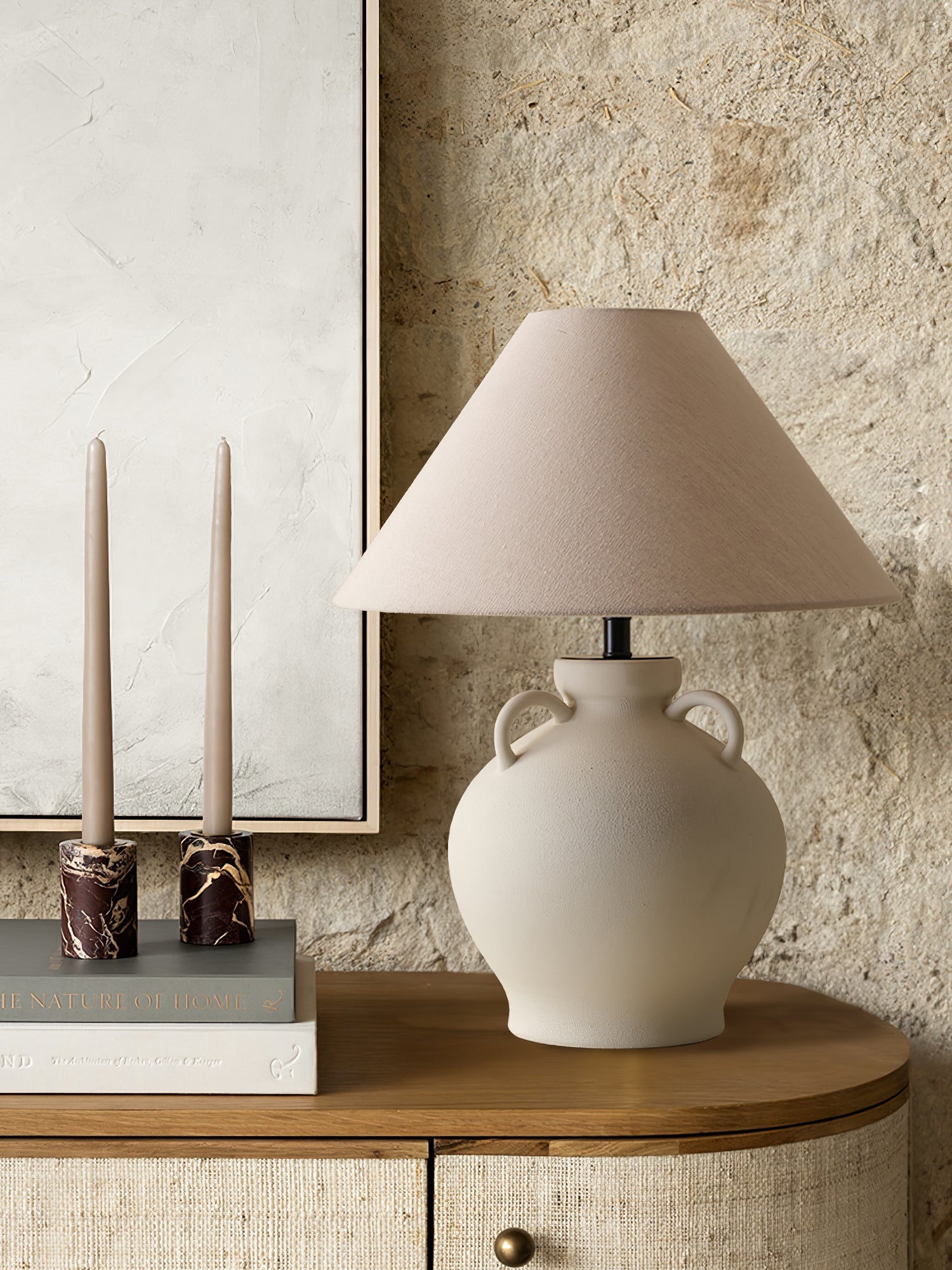 Joyce Modern Ceramics Table Lamp-Neutral Decor