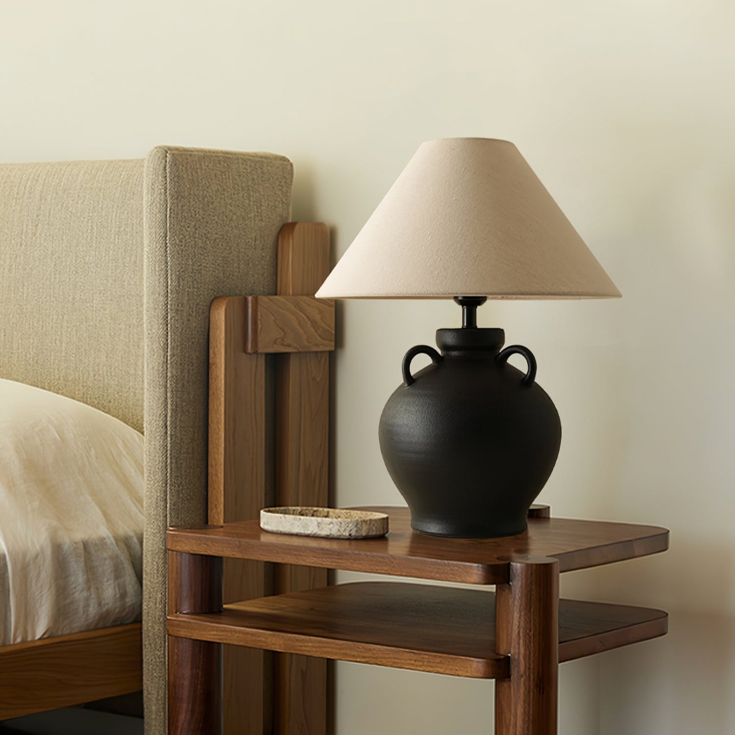 Joyce Modern Ceramics Table Lamp-Neutral Decor