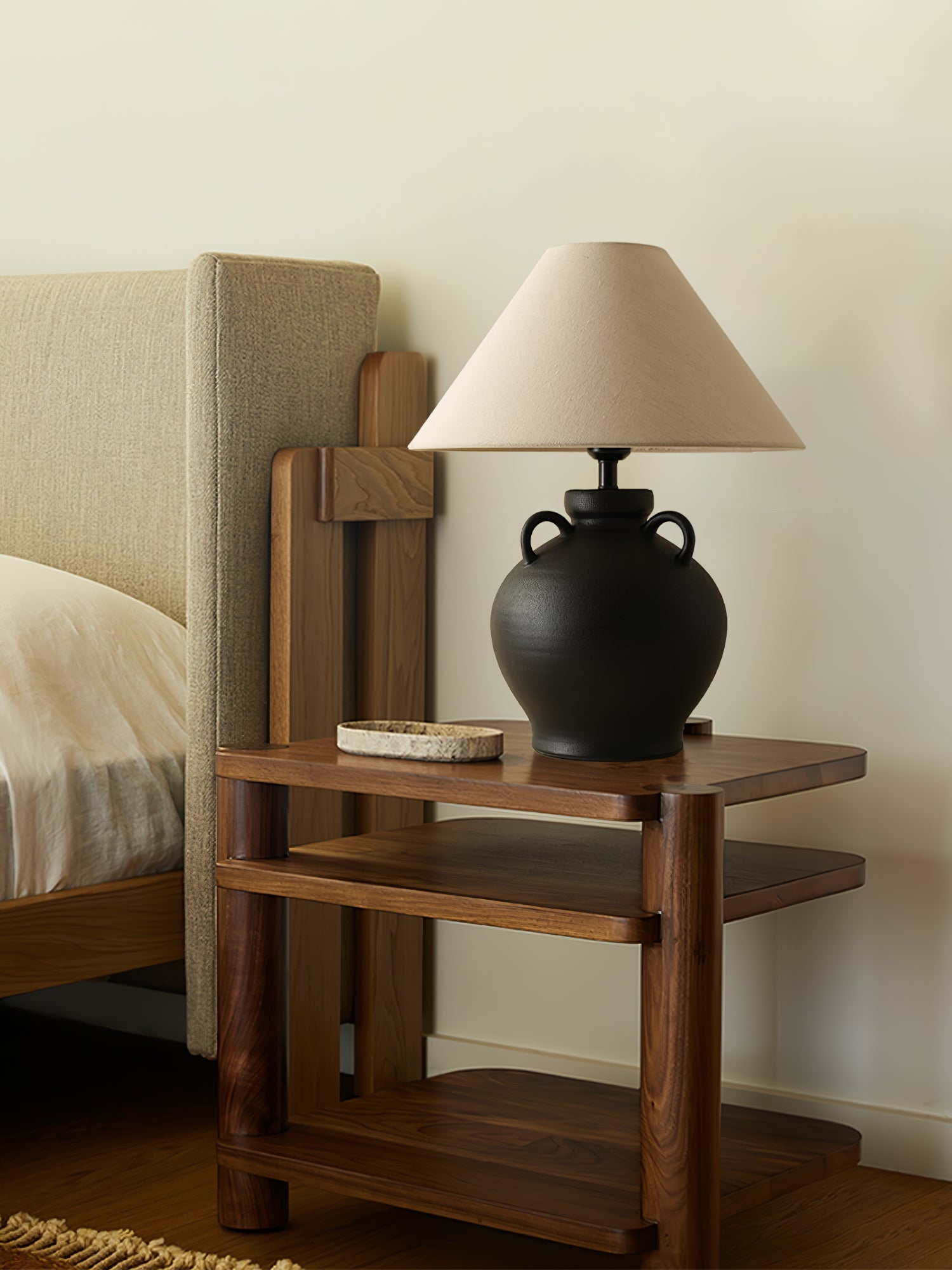 Joyce Modern Ceramics Table Lamp-Neutral Decor