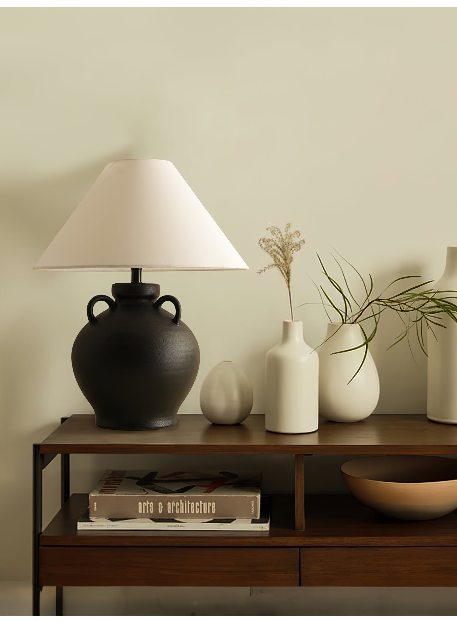 Joyce Modern Ceramics Table Lamp-Neutral Decor