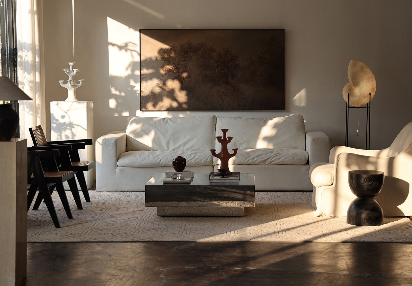 Terracotta Tree Candelabra-Neutral Decor