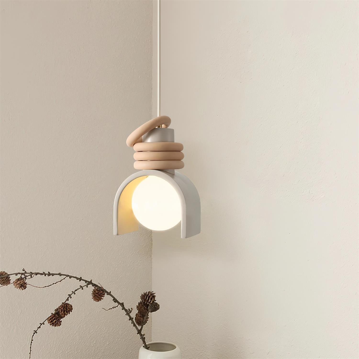 Uvian Contemporary Glass Pendant Light-Neutral Decor