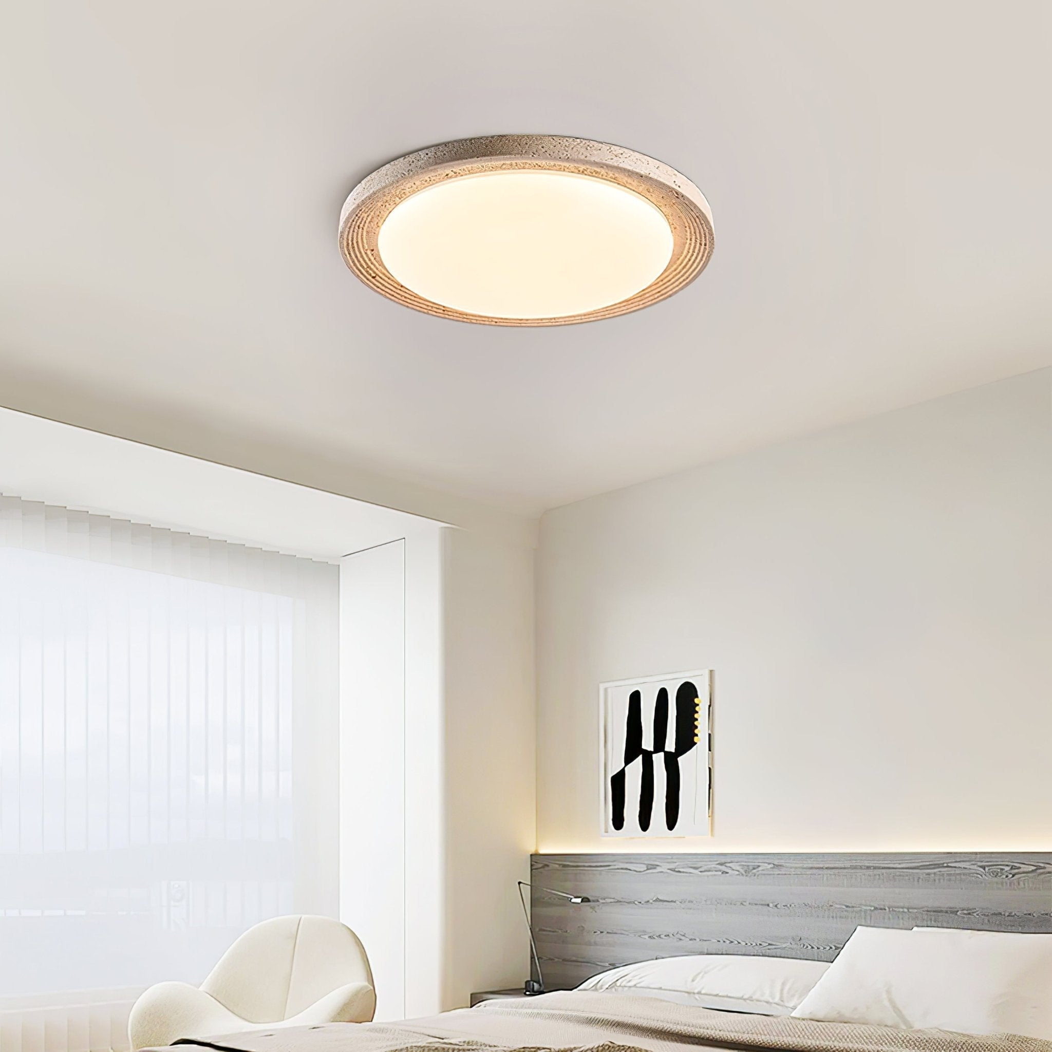 Orinir Minimalist Travertine Ceiling Light-Neutral Decor