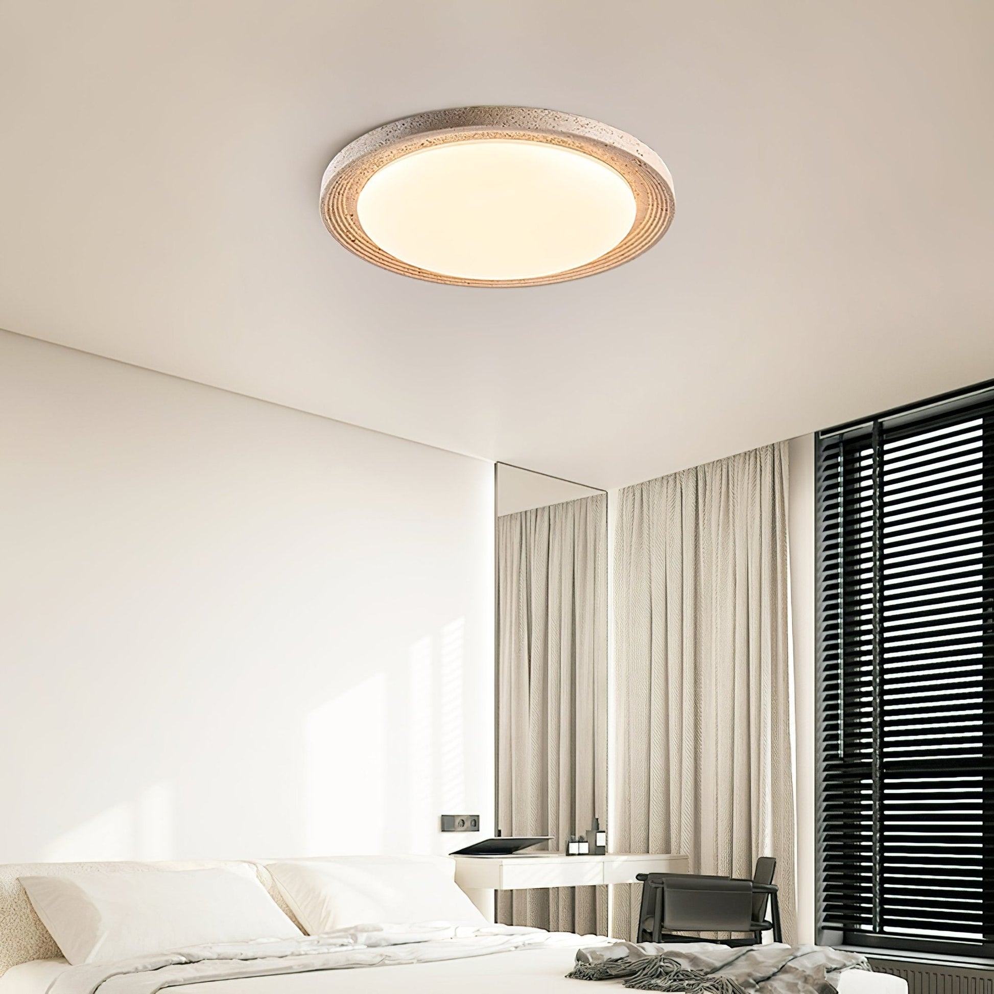 Orinir Minimalist Travertine Ceiling Light-Neutral Decor