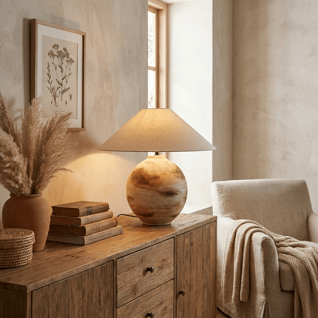 Terrano Ceramic Table Lamp-Neutral Decor