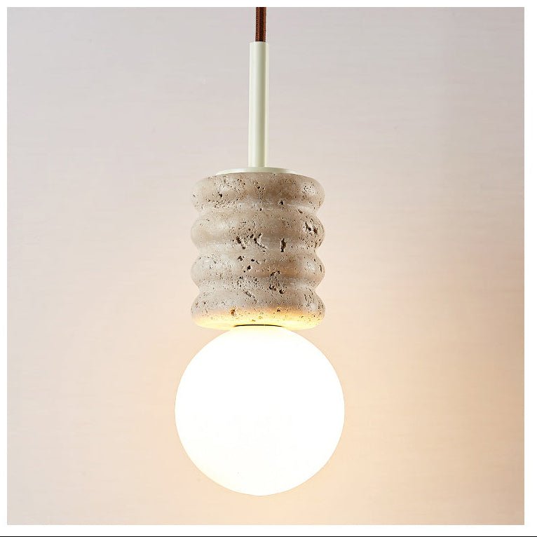 Terrava Stone Pendant Light-Neutral Decor