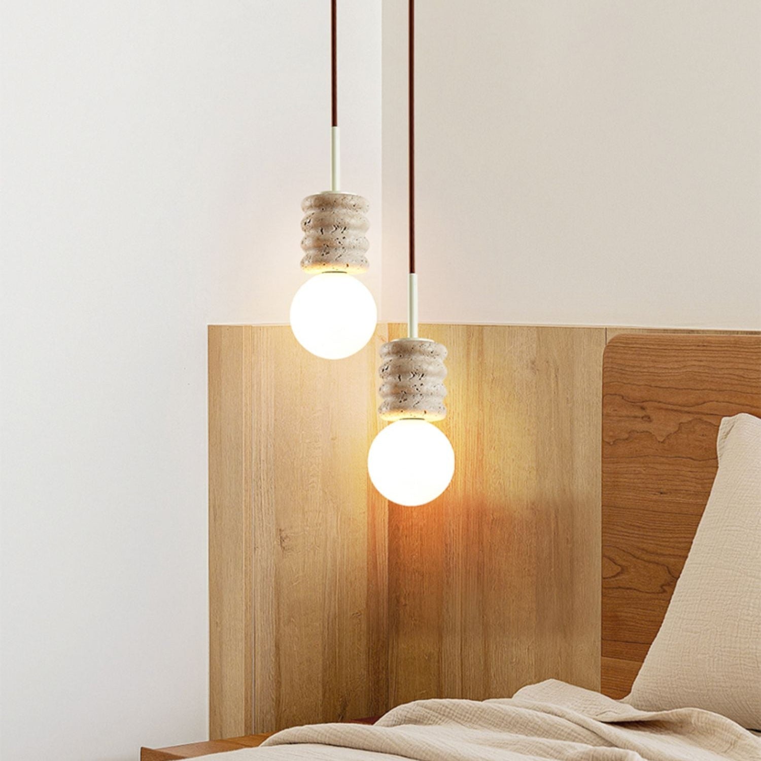 Terrava Stone Pendant Light-Neutral Decor