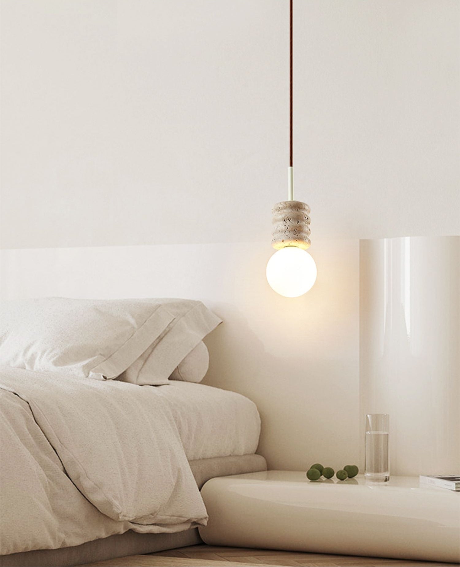 Terrava Stone Pendant Light-Neutral Decor