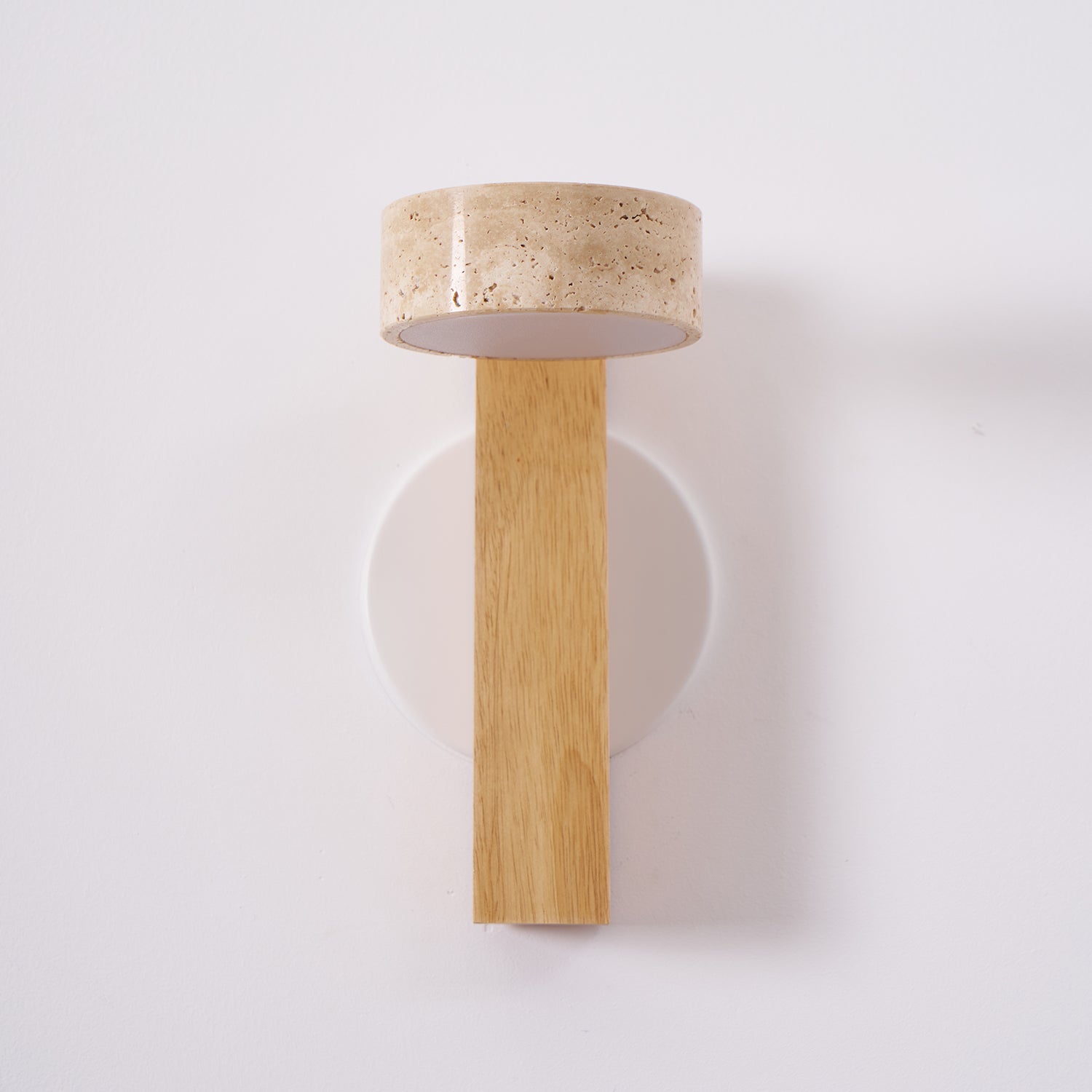 Crinel Cylinder-Stack Travertine Wall Light-Neutral Decor