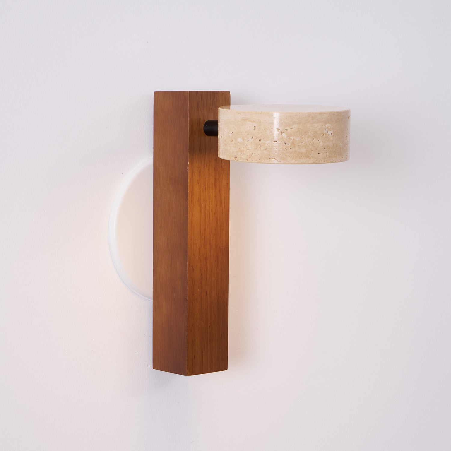 Crinel Cylinder-Stack Travertine Wall Light-Neutral Decor