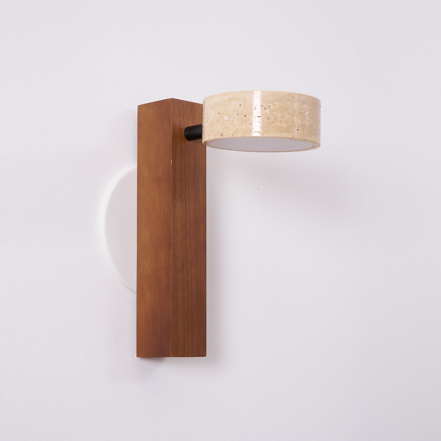 Crinel Cylinder-Stack Travertine Wall Light-Neutral Decor