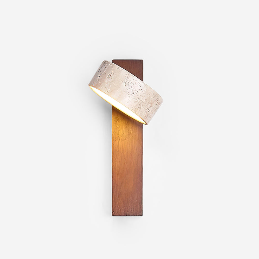 Ritta Wall Light Travertine Wood - Neutralighting