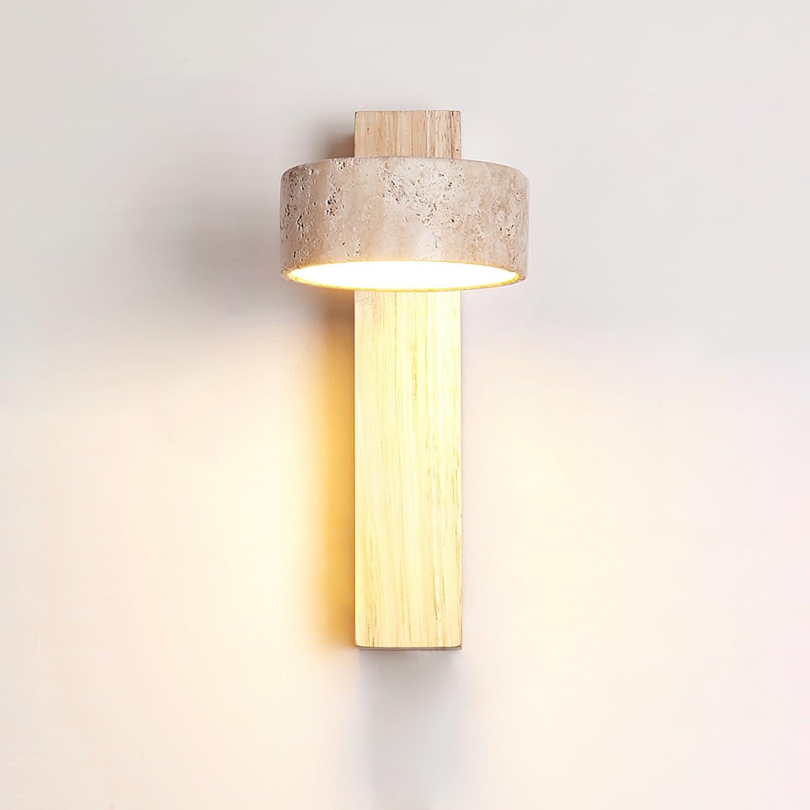 Ritta Wall Light Travertine Wood - Neutralighting