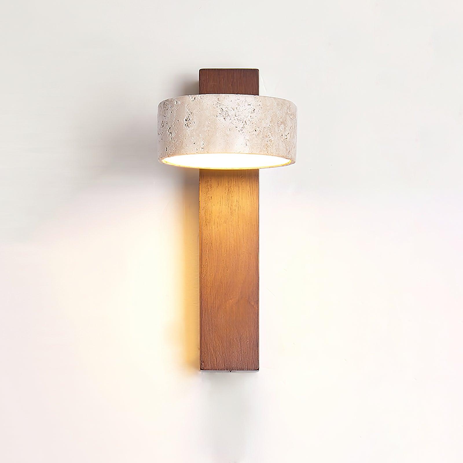 Ritta Wall Light Travertine Wood - Neutralighting