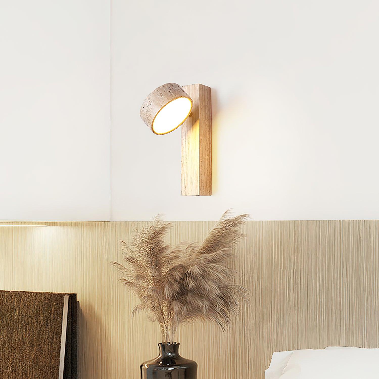 Jovan Wall Light Travertine Wood - Neutralighting