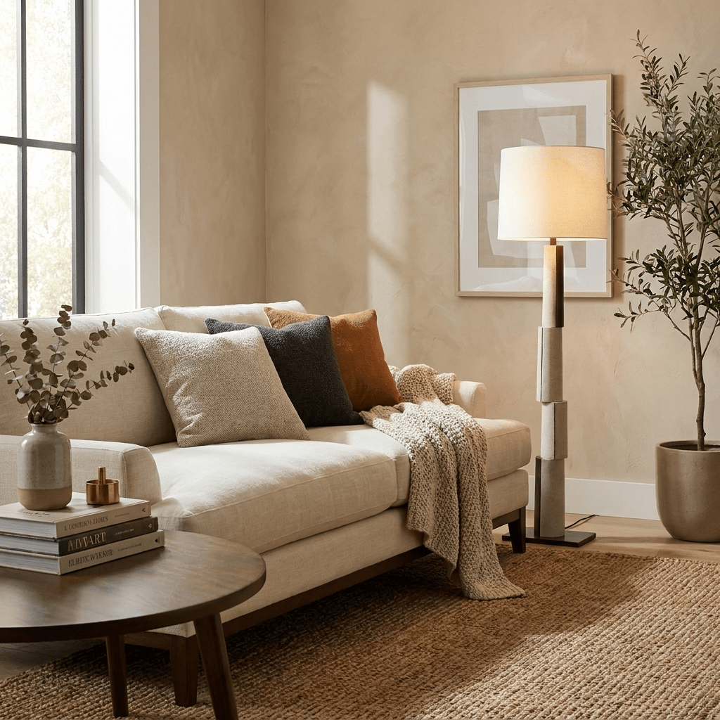 Tessaro Floor Lamp-Neutral Decor