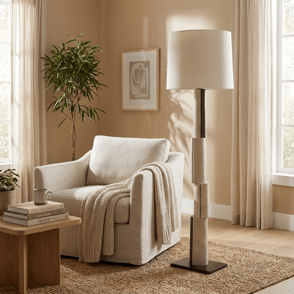 Tessaro Floor Lamp-Neutral Decor