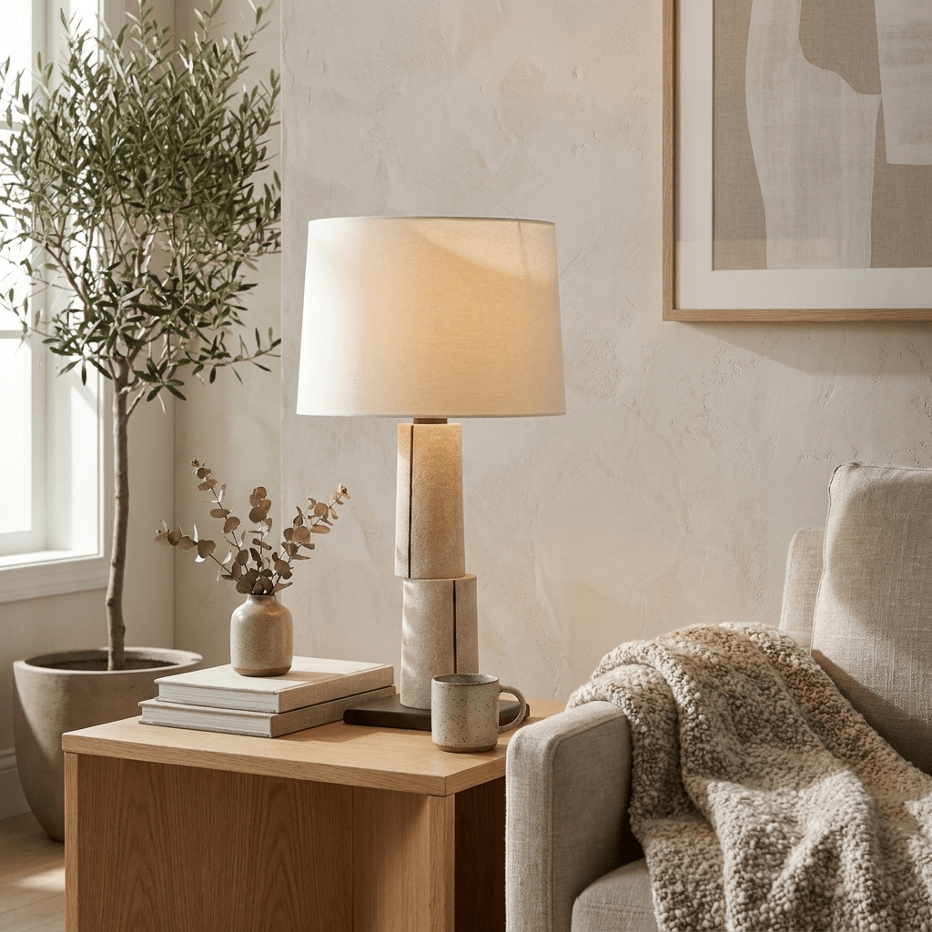 Tessaro Stacked Table Lamp-Neutral Decor