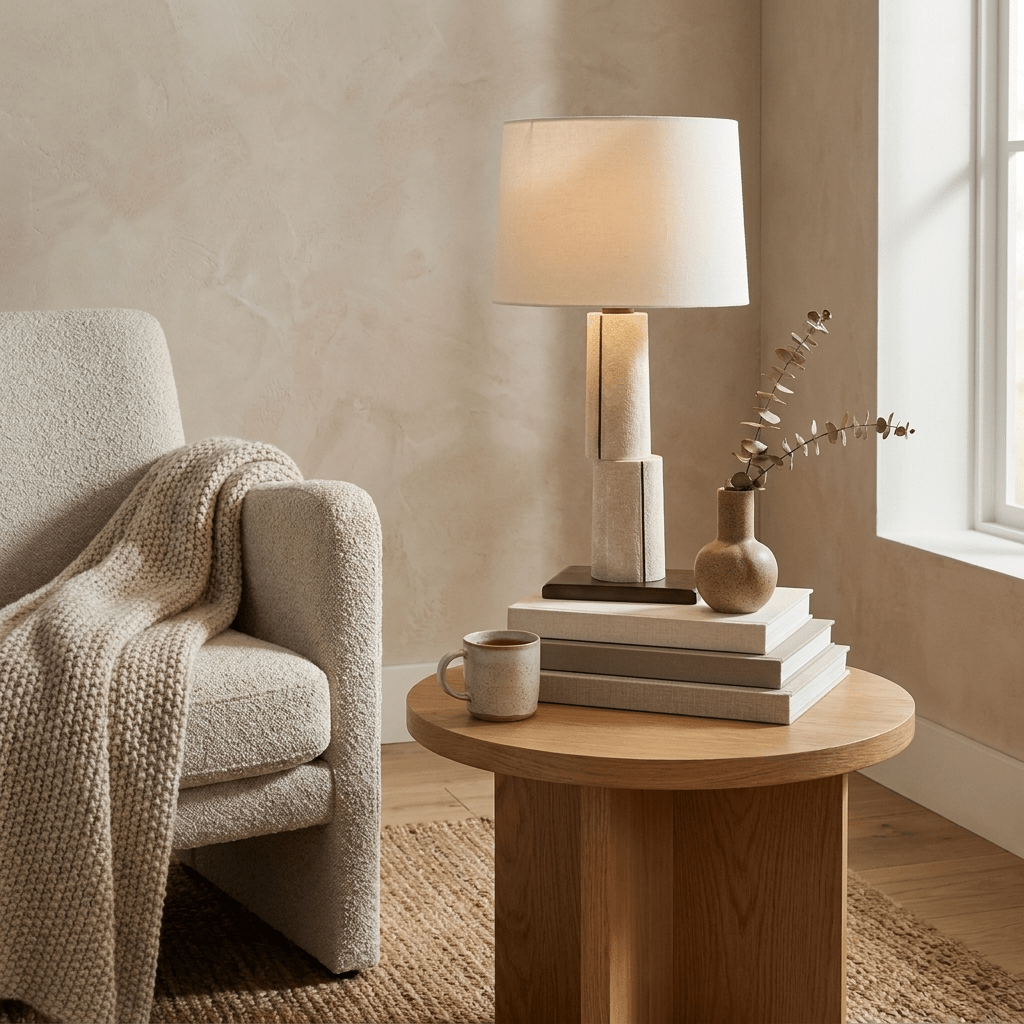 Tessaro Stacked Table Lamp-Neutral Decor